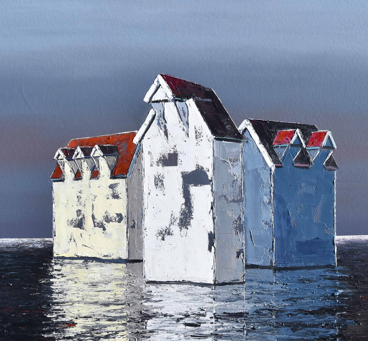 Tre store sjøhus 30x30
